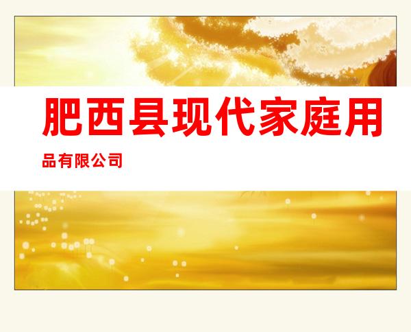 肥西县现代家庭用品有限公司